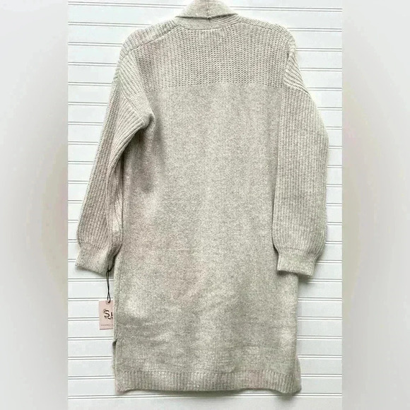 Sincerely Jules NWT Oatmeal Lightweight Long Sleeve Open Long Cardigan Sweater L - Picture 10 of 10
